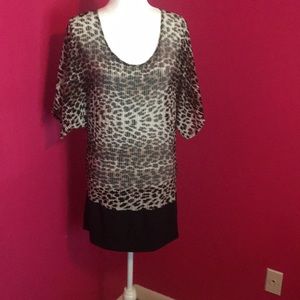 💐Animal print tunic